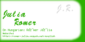 julia romer business card